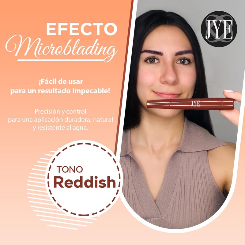 Plumón para Cejas Efecto Microblading, Dibujo pelo a pelo, Impermeable,
