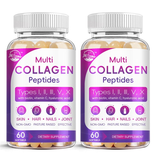 Multi Collagen Peptides Softgel - Type I, II, III, V,