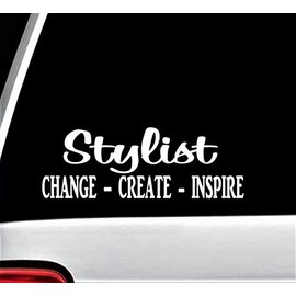 A1034 Stylist Hair Stylist Hair Dresser Salon Scissors Decal Sticker for Car Truck SUV Van Laptop Mirror