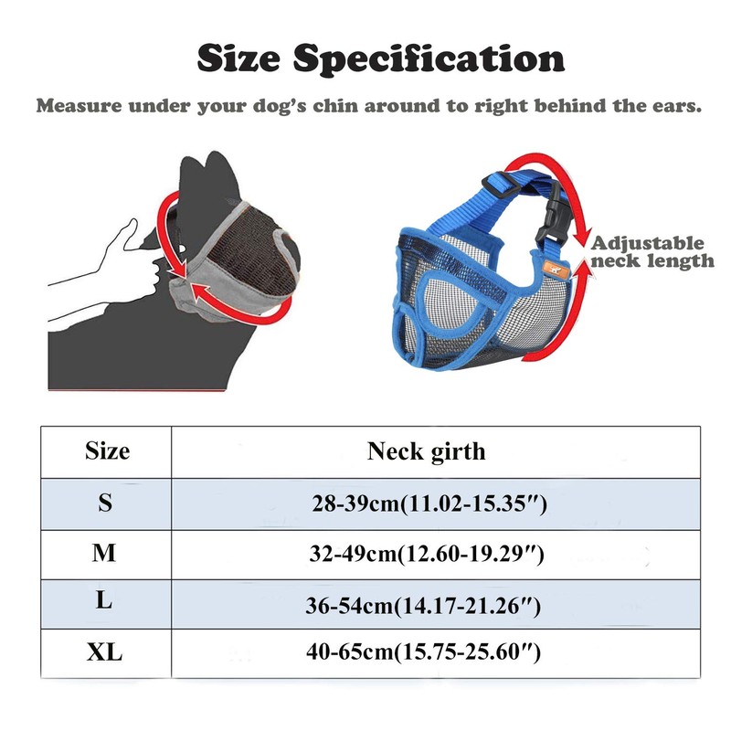 wintchuk Short Snout Dog Muzzle Bulldog Muzzle, Stop Dog for