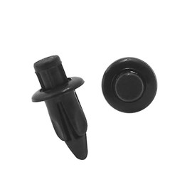 Partuto 20 Pcs Black 6mm Hole Rivet Fastener Push Pin Clip for Fender Bumper Replacement