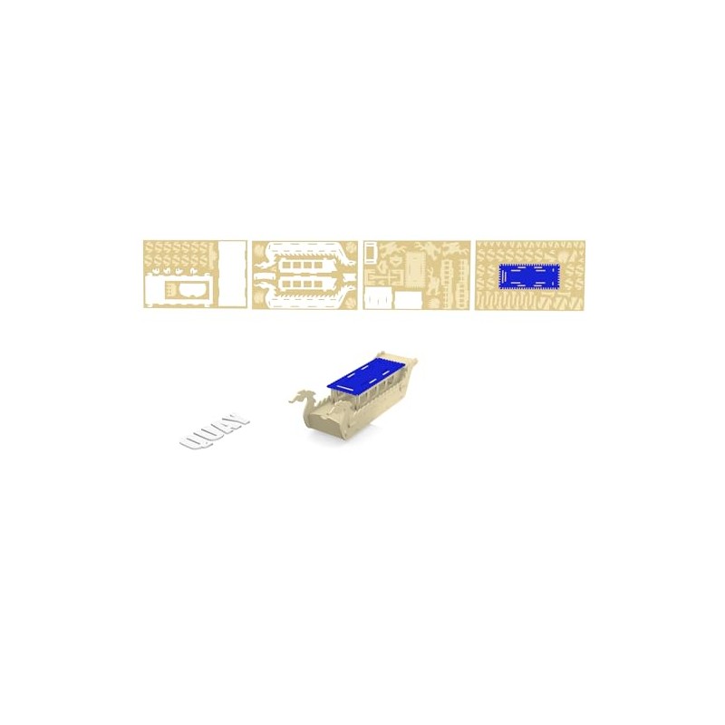 Quay Dragon Boat Woodcraft Construction Kit FSC