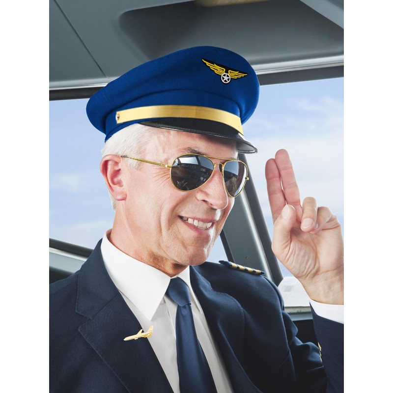LaVenty Pilot Costume Airline Pilot Captain Costume Pilot Dress Up