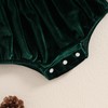 Gaono Newborn Baby Girl Christmas Velvet Romper Long Sleeve Bubble