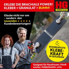 HG Power Glue Weld Seam from the Bottle, Superglue Set 20 g + 40 g