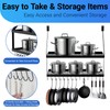 Miyili 30-Inch Kitchen Pot Rack with 15 Hooks, Wall Mounted