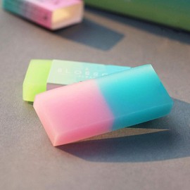 8Pcs Colorful Gradient Pencil Erasers Set, Colored Cube Erasers Cute Gradient Erasers for School Office Home and Correction Supplies,Standard Pencil Erasers，Erasers