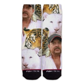 Function - Joe Exotic The Original Tiger King Novelty Socks Tamer Magician Vegas Show Bengal White Zoo Portrait Vote 2020 Funny Joke Tall