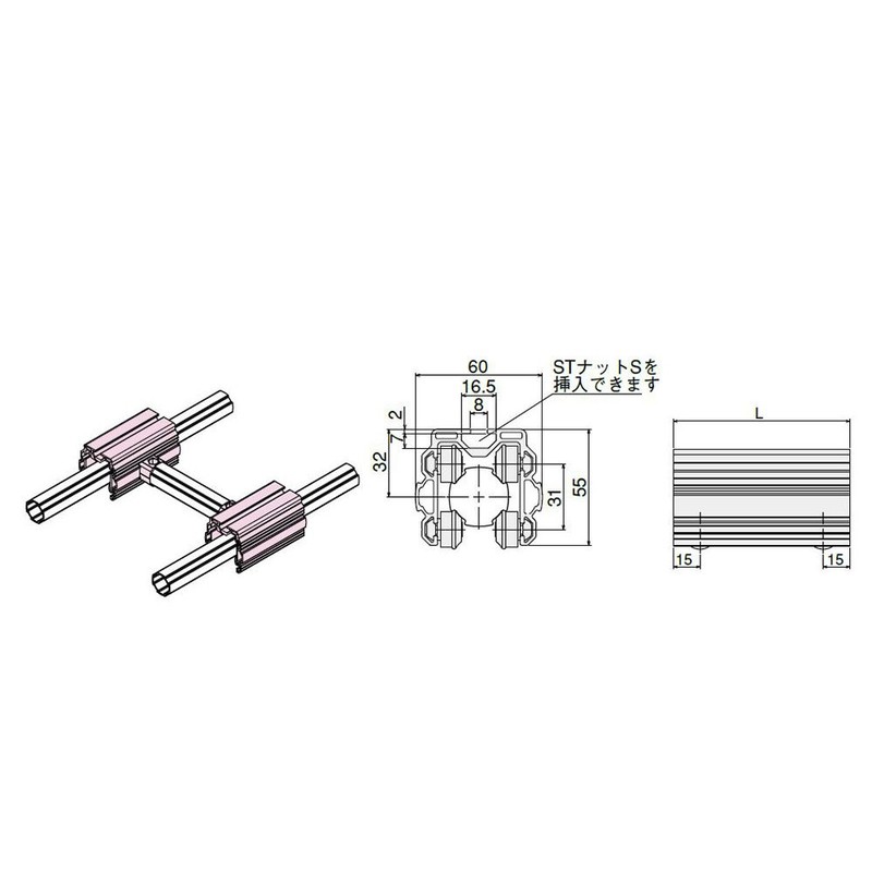 SUS (esuyuuesu) Linear Sliders L100 GFW – 440 1 Set, 50-Pack