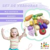 Charola De Verdura Estilo Montessori Madera Juego Didáctico