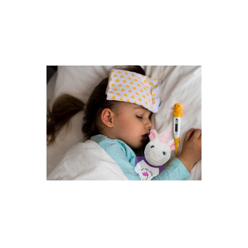 Flutter Hut Get Well Soon Unicorn Plush Pink Sparkles Message