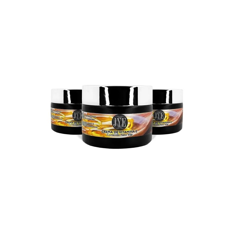 3 Frascos De Crema De Vitamina E Natural Jye 180