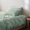 BISELINA 100% Cotton Duvet Cover Set Waffle Weave 3PCS (1