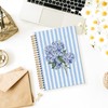 Wheatwin Blue Hydrangea Notebook Journal, Floral Hydrangea Gift for Women
