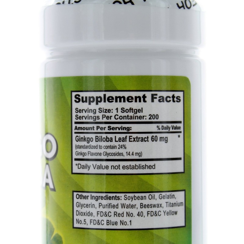 NU-Health Ginkgo Biloba 60 Mg 200 Softgels