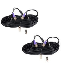 VideoSecu 2 Pack HD 100ft Security Camera Video Power Cables Pre-Made All-in-One Extension Wire Cord with BNC RCA Connectors for 720P 960P 960H CCTV Surveillance Camera DVR System WT2