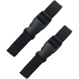 Aoneky 2 Piezas Correas con Hebilla de Liberación Rápida - 13 pies (4 Metros) Corres de Nylon Ajustables para Sujeción, Color Negro