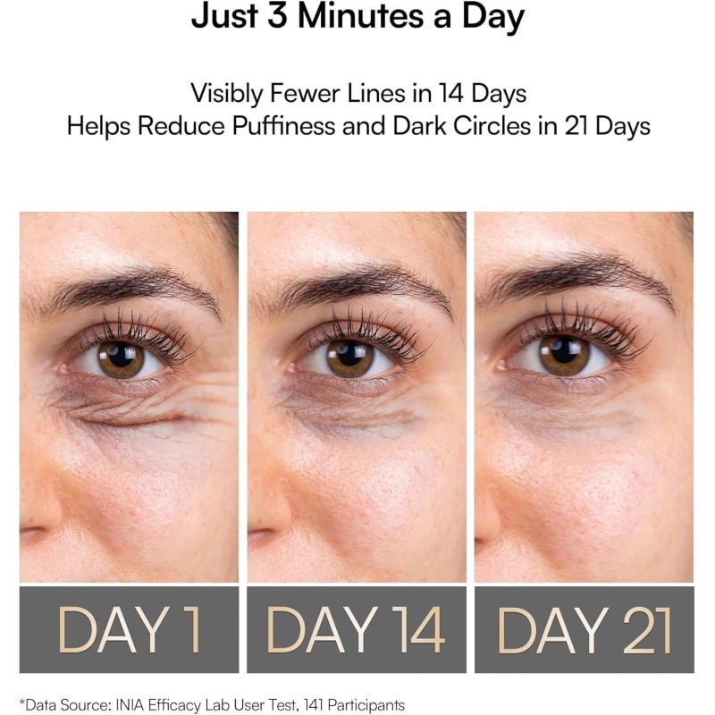 INIA LUMIN Under-Eye Red Light Therapy for Face, 4-in-1 Beauty