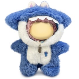 Cute Doll Clothes for 17cm/6,7 Inch Dolls,Clothes for 17cm Vinyl Plush Toys,Cute Animal Style Outfit Dolls,Kawaii Blue dress-up for Plush Toys