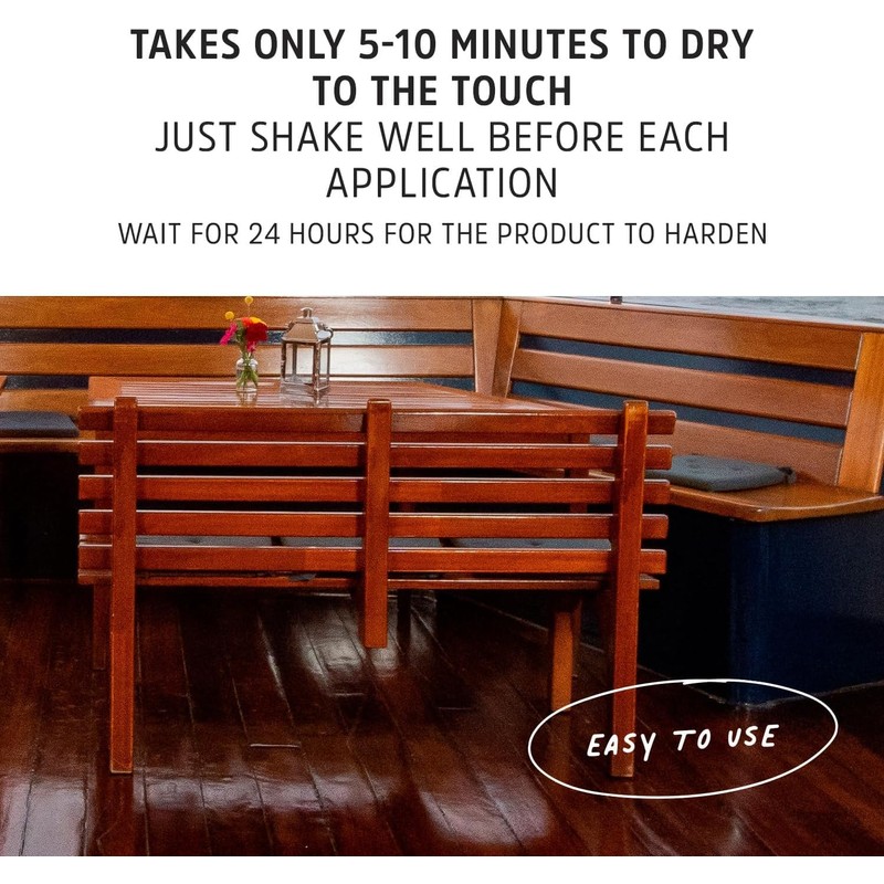 TeakGuard Finish, Premium Teak Cleaner and Brightener, Water-Based, Oil-Free Wood