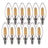 FLSNT 40W Equivalent LED Candelabra Bulbs, Dimmable LED Chandelier Bulbs,