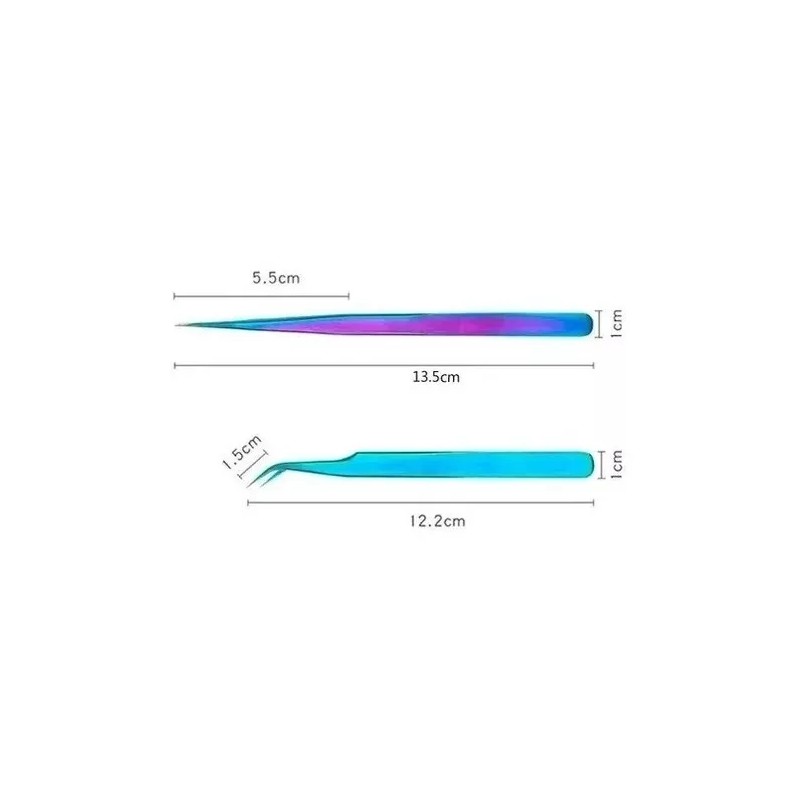 Universo en Linea Pinzas Pestañas Postizas Acero Vetus Esd-12 Y