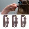 50pcs 8 Tips 8 Teeth Snap Comb Wig Clips Stainless