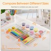 Criusia Drawer Organizer, 10 Pack Large Clear Plast Set, 3