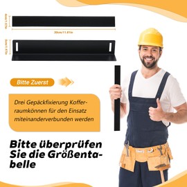 UICCVOKK 3 Stück Auto Organizer, Auto Kofferraum Organizer, Gepäckfixierung Kofferraum Klett, Fixierung Cargoelemente Kofferraumtrenner für Autos Van Limousine Den Kofferraumbegrenzung fest