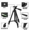 Phone Tripod Adjustable Aluminum Lightweight Smartphone Tripod Camera Tripod