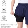 QBK Boys 2-in-1 Athletic Running Shorts with Compression Liner Lightweight