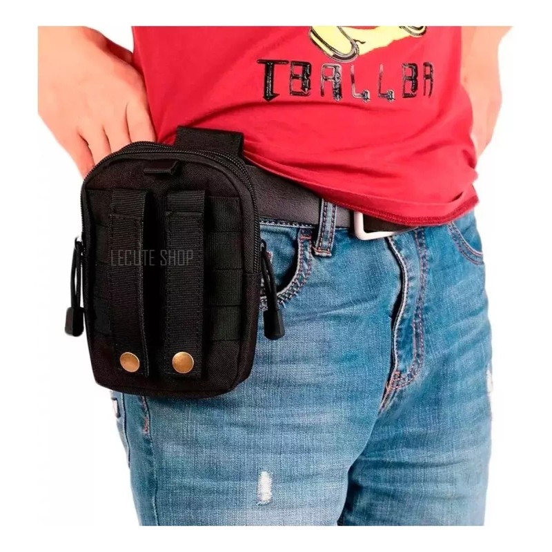 LJK Bolsa Morral Tactica Porta Celular Cinturon Multiusos Campin