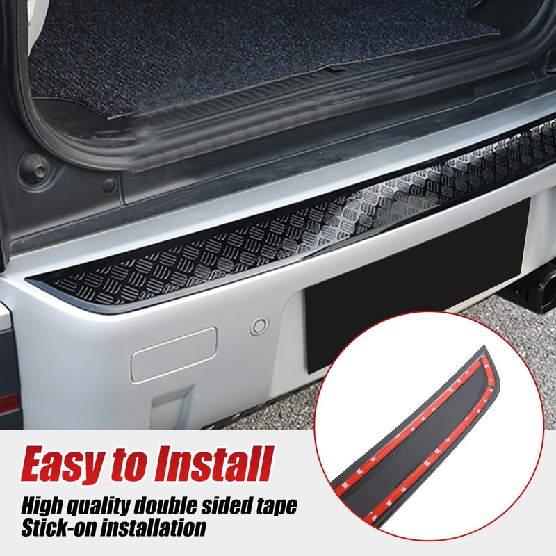 Rear Bumper ABS Black Body Anti-Scratch Protection Cover Trim Kit