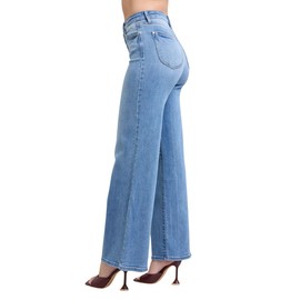 Judy Blue Women's High-Rise Vintage Wash Retro Wide Leg Jeans (Medium Blue, 15)