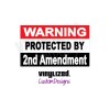 Oracal Warning Protected by 2nd Amendment decal gun nra weapon
