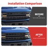 SQQP Front Grill Insert Mesh Grille Inserts Cover Kit 6Pcs