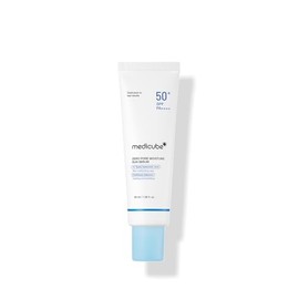 MEDICUBE Zero Pore Moisture Sun Serum, Protector Solar Facial SPF50+ PA++++ con Ácido Hialurónico, Niacinamida, Pantenol y Alantoína, Textura Ligera, 50 ml