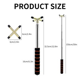 Tarqite Telescopic Cue Stick Bridge, Professional Collapsible Cue Support with Crossbar, Extended Cue Accessory for Challenging Shots, for Snooker, Pool, and Competitive Cue Support Pool Rest Stick