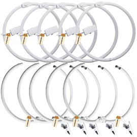 Lsgoodcare 10Pcs Openable Curtain Clips with Rings White 3Inch, Strong Metal Decorative Curtain Clip, Rustproof Drapery Open Clip Rings