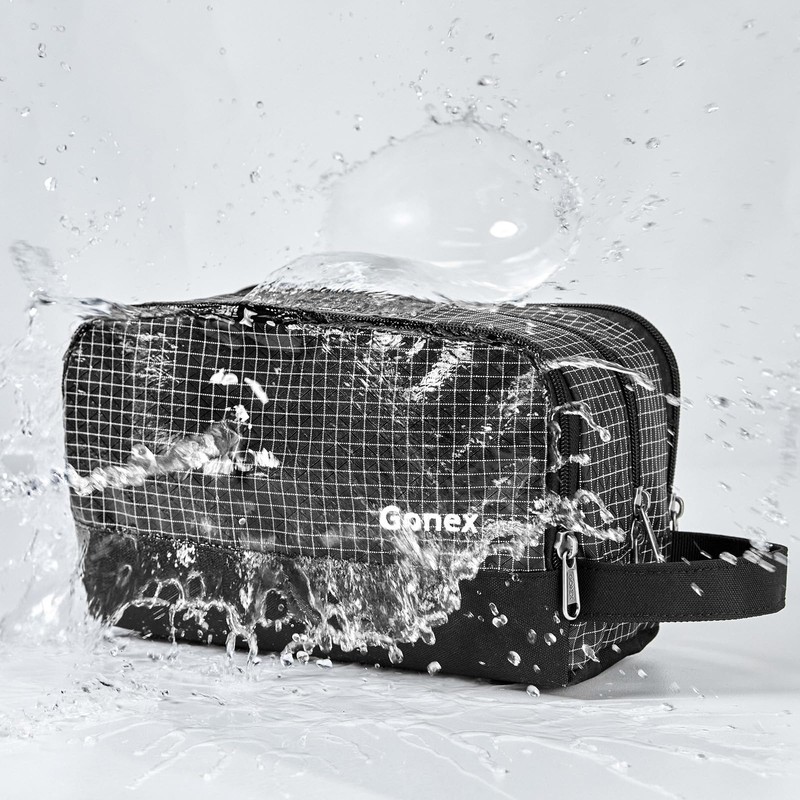 Gonex Travel Toiletry Bag Nylon, Dopp Kit Shaving Bag Toiletry