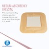 Dynarex Dynalevin Waterproof Adhesive Bordered Foam, 10 Count/4 x 4