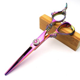5.5 Inch and 6 Inch Purple Hairdressing Scissors Barber Professional Hair Scissors Hand Cutting and Thinning Scissors