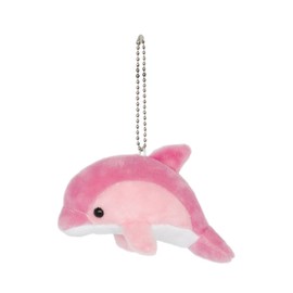 Aqua Stuffed Marine Anywhere and Friends Keychain Dolphin Pink 00080084
