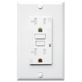 AH Lighting GFCI Outlet 20A Standard Decorative Tamper Resistant Duplex Receptacle with LED Indicator, Ground Fault Circuit Interrupter, Safelock Protection, UL Listed, White