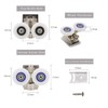 4pcs Shower Door Twin Rollers - 2 Top & 2
