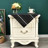 NEWISHER Rustic Farmhouse Embroidered Square Tablecloth Jacquard Striped Table Cloth
