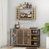 ZAOBAS Wall Mounted Wine Rack, Hanging Floating Bar Liquor Shelves