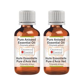 Greenwood Essential Pure Aniseed Essential Oil (Pimpinella anisum) Steam Distilled (Pack of Two) 15ml X 2 (1 oz)