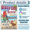 Beach Bar Tin Sign Screw The Cracker Polly Wants a