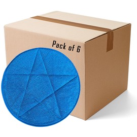 All-Star Microfiber Carpet Bonnets | 17" Blue - 6 Pack